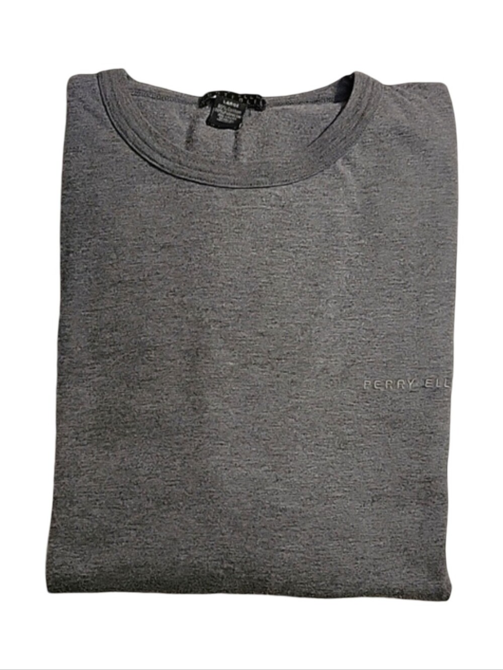 Perry Ellis Portfolio Men's Large Gray Short Sleeve T-Shirt EUC